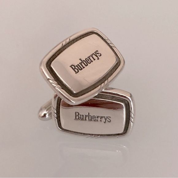 Burberry Solid Silver Cuff Links